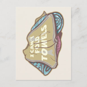 Ich kann Handtücher nicht lustig waschen Postkarte