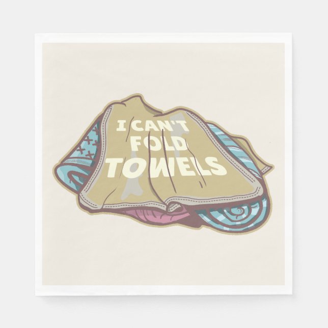 Ich kann Handtücher nicht lustig waschen Serviette (Vorderseite)