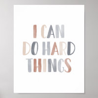 Ich kann harte Dinge tun Boho Kinder Zimmerdekorat