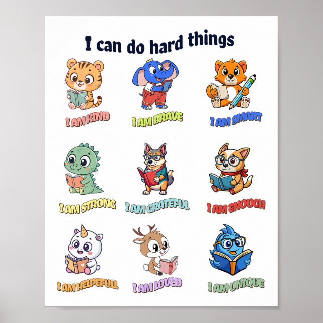 Ich kann harte Dinge tun Lehrer Zurück zur Schule  Poster (Vorne)