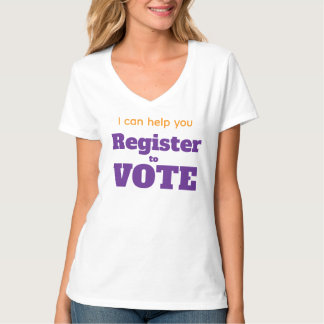Ich kann helfen, mich zur Wahl anzumelden Vote411 T-Shirt
