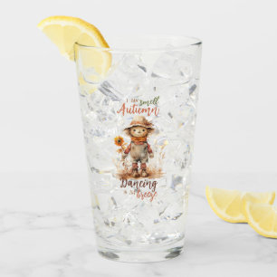 Ich kann Herbst riechen - rustikale Vogelscheuche Glas