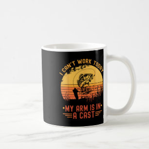 Ich kann heute nicht arbeiten Mein Arm in einem Gi Kaffeetasse