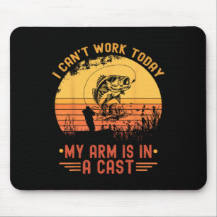 Ich kann heute nicht arbeiten Mein Arm in einem Gi Mousepad