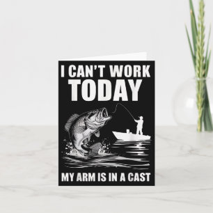 Ich kann heute nicht arbeiten, mein Arm ist in ein Karte
