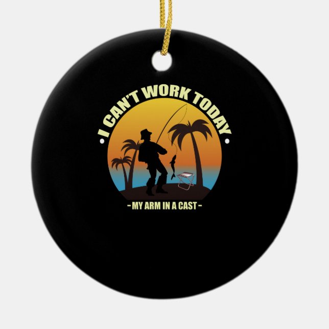 Ich kann heute nicht arbeiten, mein Arm ist in ein Keramik Ornament (Vorne)