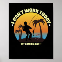 Ich kann heute nicht arbeiten, mein Arm ist in ein