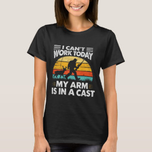 Ich kann heute nicht arbeiten, mein Arm ist in ein T-Shirt