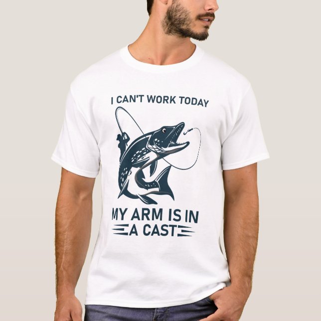Ich kann heute nicht arbeiten, mein Arm ist in ein T-Shirt (Vorderseite)