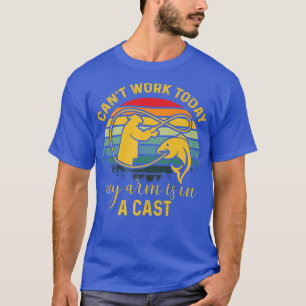 Ich kann heute nicht arbeiten, mein Arm ist in ein T-Shirt