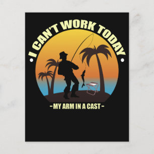 Ich kann heute nicht arbeiten, mein Arm ist in Gip
