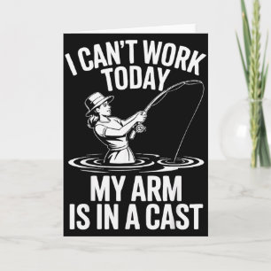 Ich kann heute nicht arbeiten, mein Arm ist in Gip Karte
