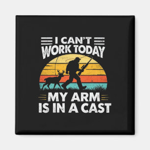Ich kann heute nicht arbeiten, mein Arm ist in Gip Magnet