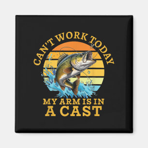 Ich kann heute nicht arbeiten, mein Arm ist in Gip Magnet