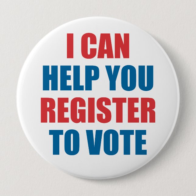 ICH KANN IHNEN BEI DER ABSTIMMUNG HELFEN BUTTON (Vorderseite)