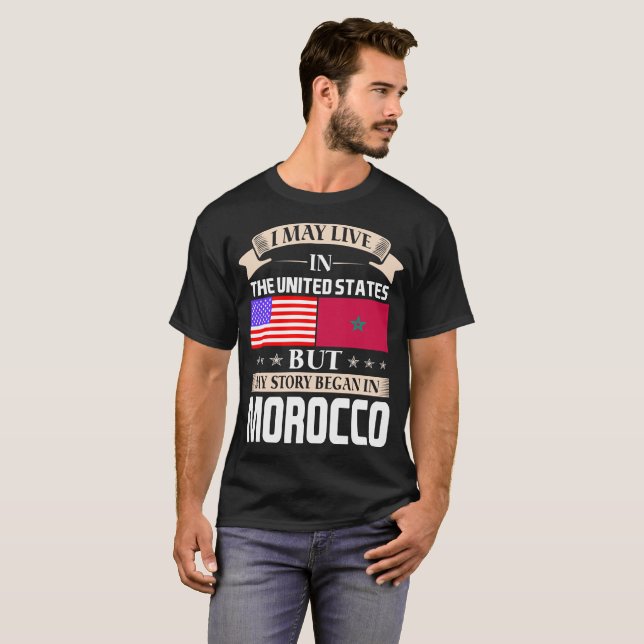 Ich kann in USA-Geschichte leben anfing in Marokko T-Shirt (Vorne ganz)