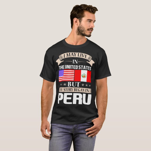 Ich kann in USA-Geschichte leben anfing in Peru T-Shirt (Vorne ganz)