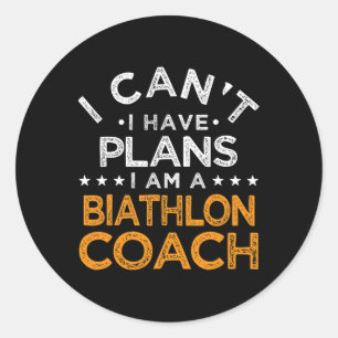 Ich kann kein Biathlon-Trainer Biathlet haben Runder Aufkleber
