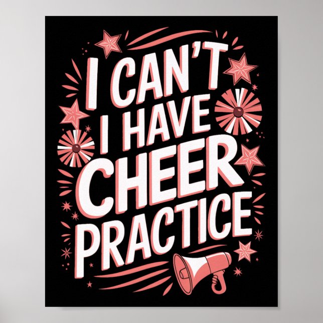 Ich kann kein Cheerleading-Training anfeuern Poster (Vorne)