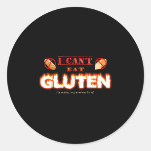 Ich kann kein Gluten essen, es macht mein Tumorsch Runder Aufkleber