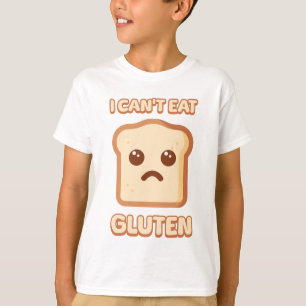 Ich kann kein Gluten essen! Niedlicher Cartoon T-Shirt