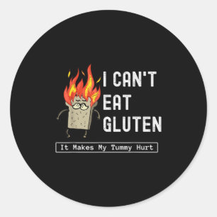 Ich kann kein Gluten essen, weil es mein Tumorgesc Runder Aufkleber