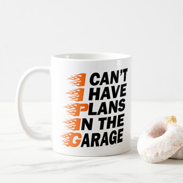 Ich kann keine Pläne im Garagenmechanikvater haben Kaffeetasse (Mit Donut)