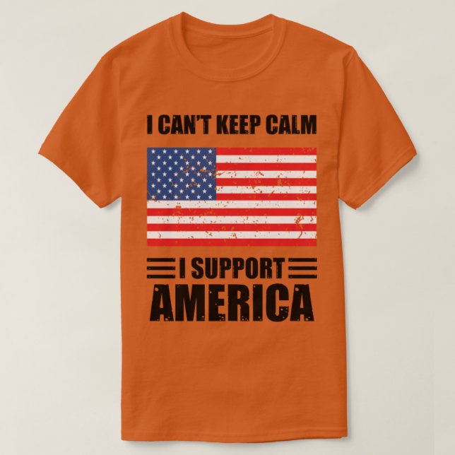 Ich kann keine Ruhe behalten haben, wenn ich Ameri T-Shirt (Design vorne)