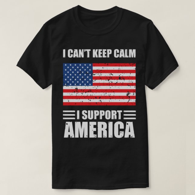 Ich kann keine Ruhe behalten haben, wenn ich Ameri T-Shirt (Design vorne)