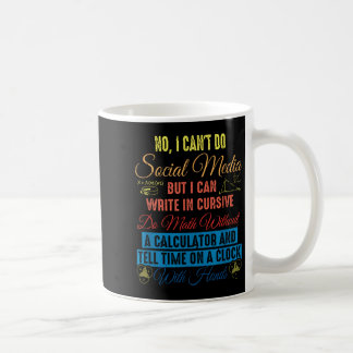 Ich kann keine sozialen Medien machen, aber ich ka Kaffeetasse
