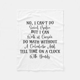 Ich kann keine sozialen Medien machen, sondern Ung Fleecedecke