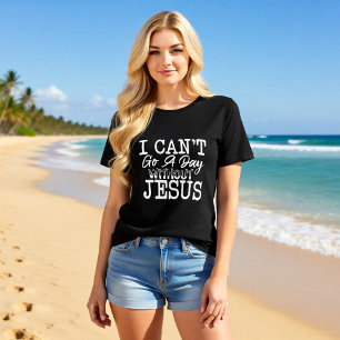Ich kann keinen Tag ohne Jesus Christlich Tri-Blend Shirt