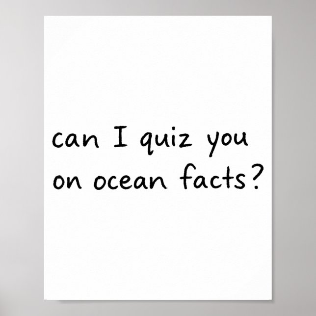Ich kann Meeresfaktenquiz Poster (Vorne)
