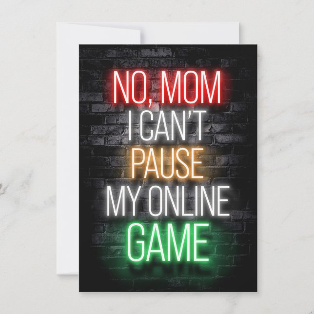 Ich kann mein Online-Spiel nicht pausieren Einladung (Vorderseite)
