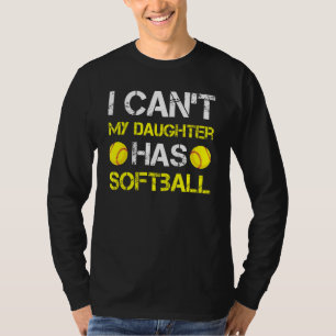 Ich kann meine Tochter nicht mit Softball für Vate T-Shirt