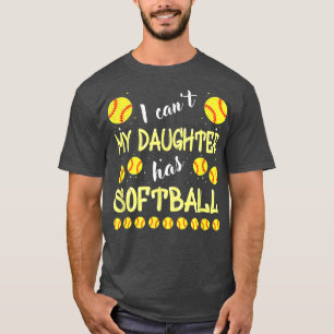 Ich kann meine Tochter nicht mit Softball für Vate T-Shirt
