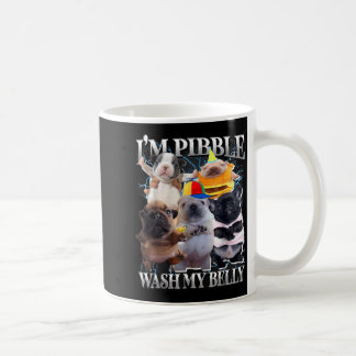 Ich kann meinen Bauch waschen Lustiger Hund reinig Kaffeetasse