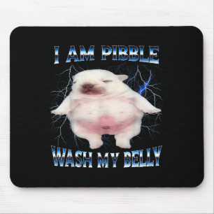 Ich kann meinen Bauch waschen Lustiger Hund reinig Mousepad