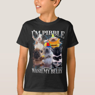 Ich kann meinen Bauch waschen Lustiger Hund reinig T-Shirt