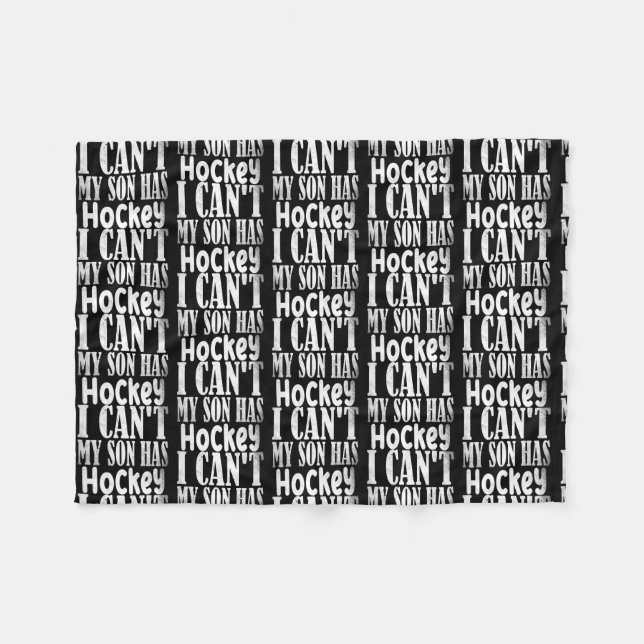 Ich kann meinen Sohn nicht mit Hockey Hockey Hocke Fleecedecke (Vorderseite (Horizontal))