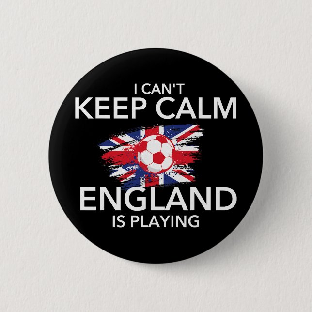 Ich kann mich nicht beruhigen England spielt - Fuß Button (Vorderseite)