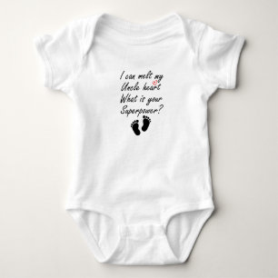 Ich kann mir das Herz des Onkels zerreißen, was de Baby Strampler