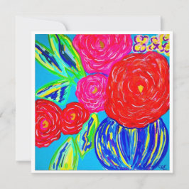 Ich kann mir selbst Blume auf Postkarte malen