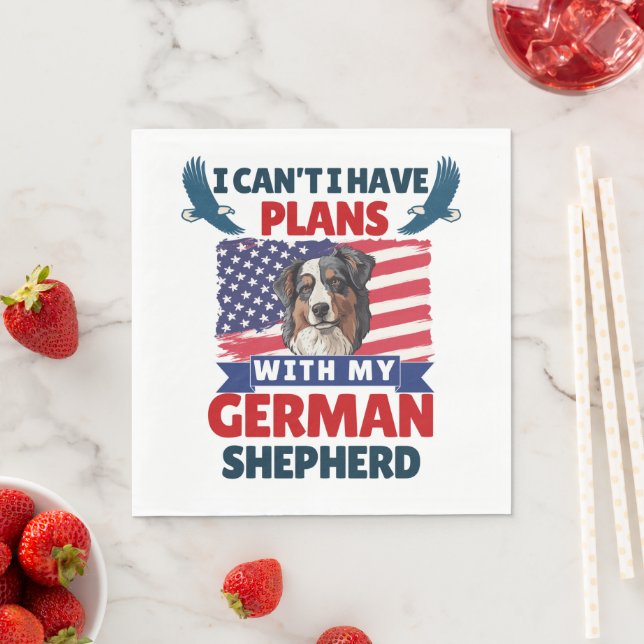 Ich kann mit meinem deutschen Schäferhund keine Pl Serviette (Beispiel)