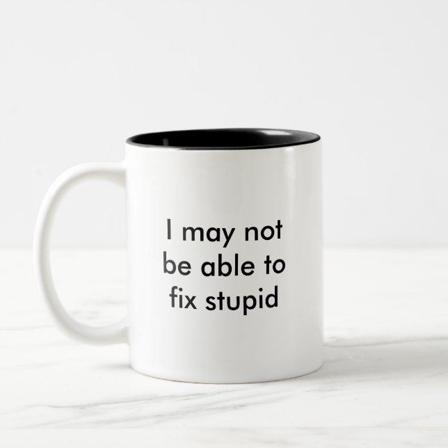 Ich kann möglicherweise nicht in der Lage sein, Zweifarbige Tasse (Links)