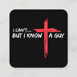 Ich kann nicht, aber ich kenne einen Typ Jesus Cro Quadratische Visitenkarte