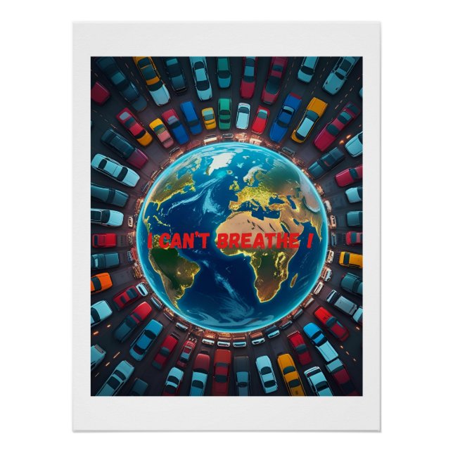 Ich kann nicht atmen - Umweltverschmutzung Poster (Vorderseite)