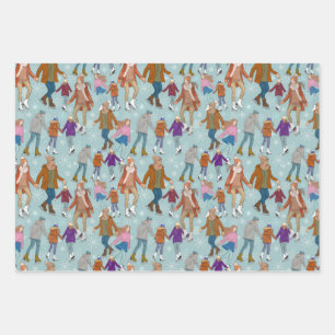 Ich kann nicht auf Eis-Skate warten Geschenkpapier Set