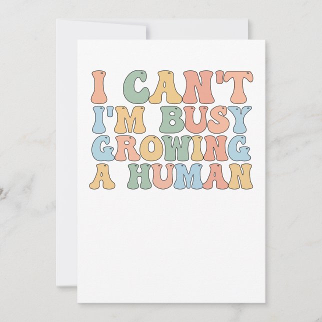 Ich kann nicht damit beschäftigt sein, einen Mensc Einladung (Vorderseite)