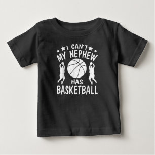 Ich kann nicht, dass mein Nephew ein Basketballges Baby T-shirt